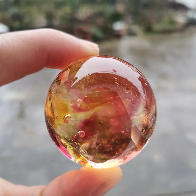 Paper Weight Crystal - 40mm Glazed Beads Ball Crystal Dragon