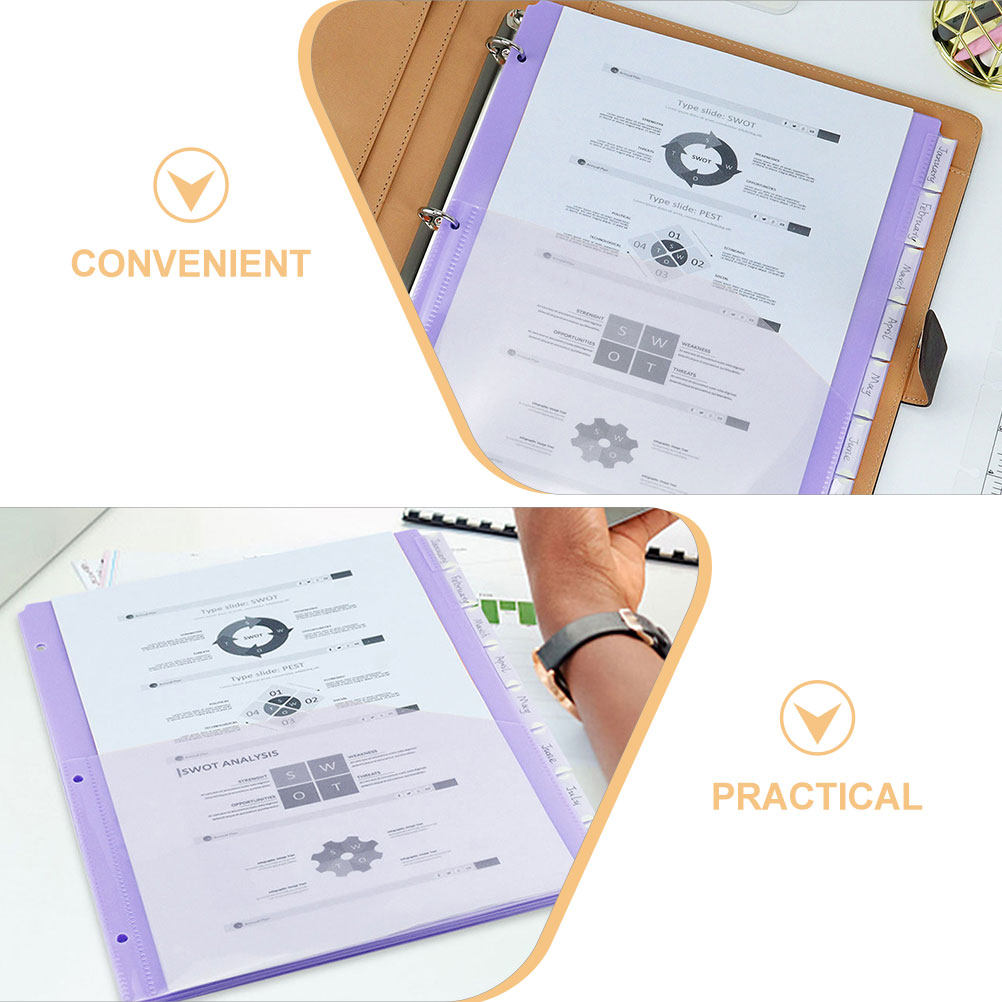 2Sets Transparent PP A4 Binder - Tab Divider A4 review and price
