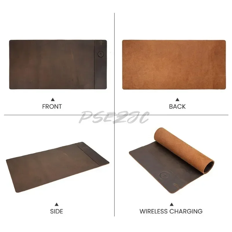 Vintage Cowhide Mouse Pad with - Leather Desk Pad review and price