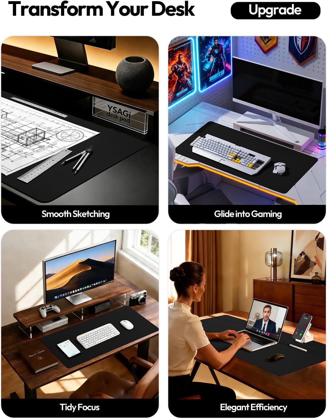 Large PU Leather Desk Pad Prot - Leather Desk Pad review and price