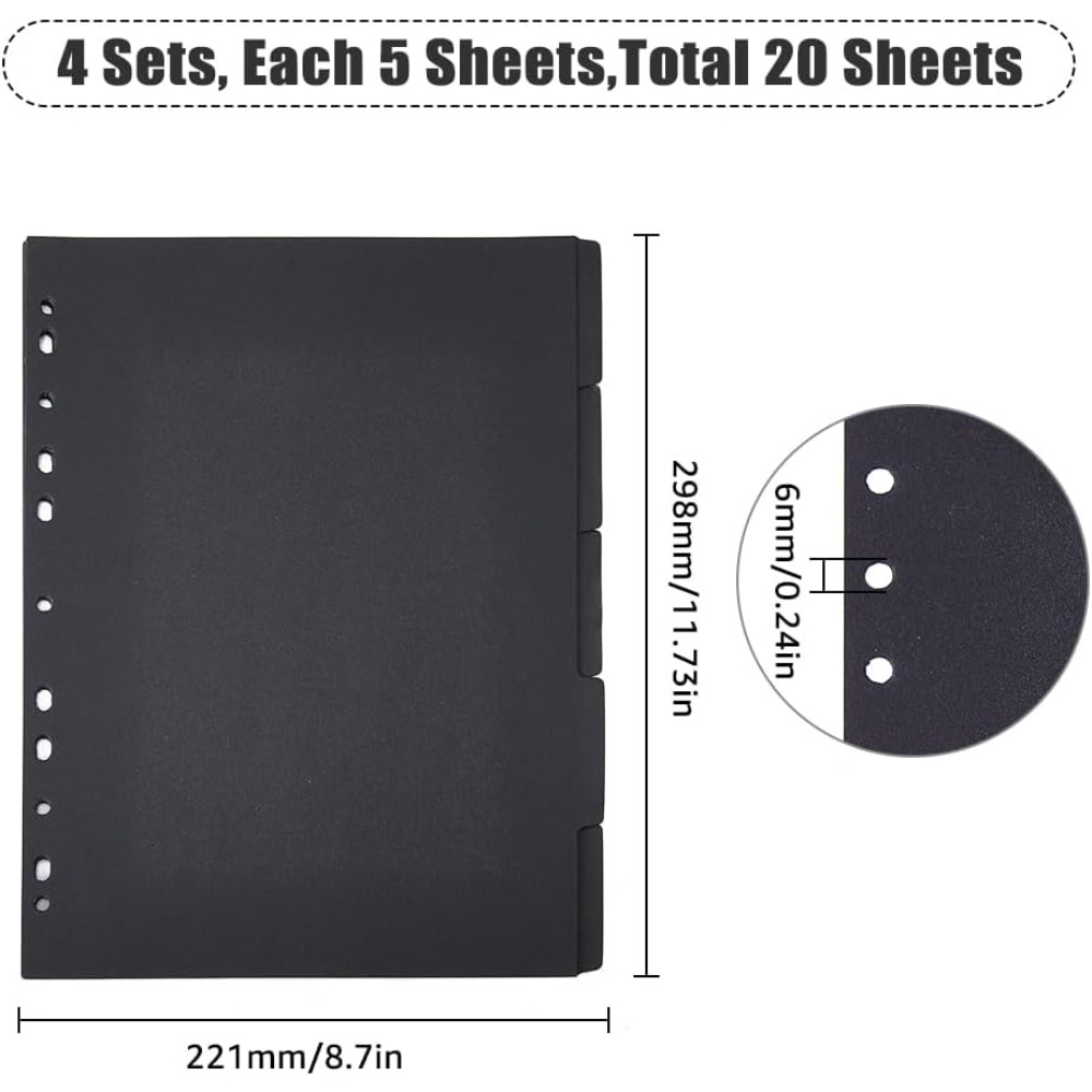 20 Sheets 5-Tab Binder Divider - Tab Divider A4 review and price