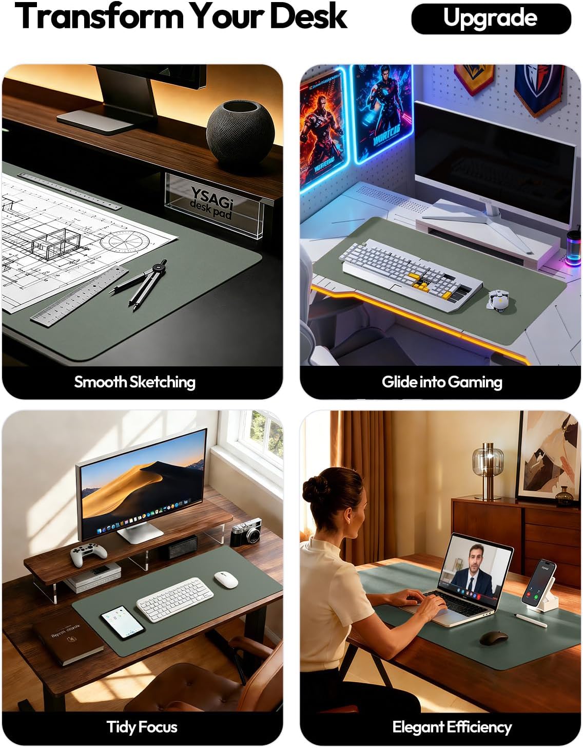 Leather Desk Pad Protector, La - Leather Desk Pad review and price