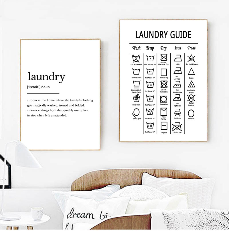 Laundry Guide Canvas Painting  - Ink Blotter Paper review and price