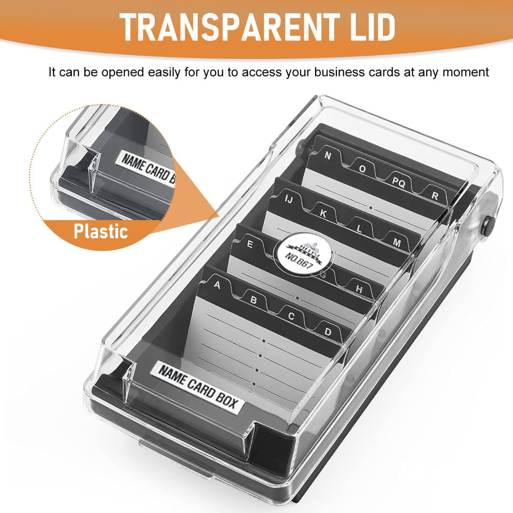 Desktop Business Card Box, Lar - Card Index Box review and price