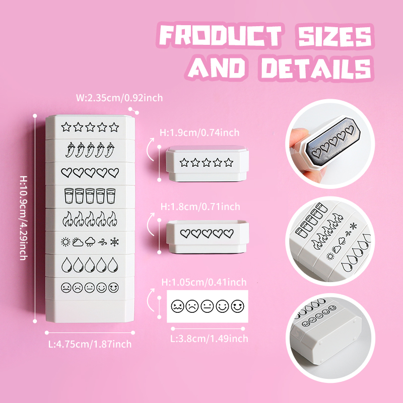 8-layer Stamp 5 Star Rating Mo - Rubber Date Stamp review and price