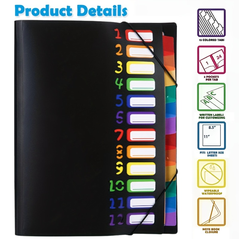 1Pc Black/White Cover Multi-La - Tab Divider A4 review and price