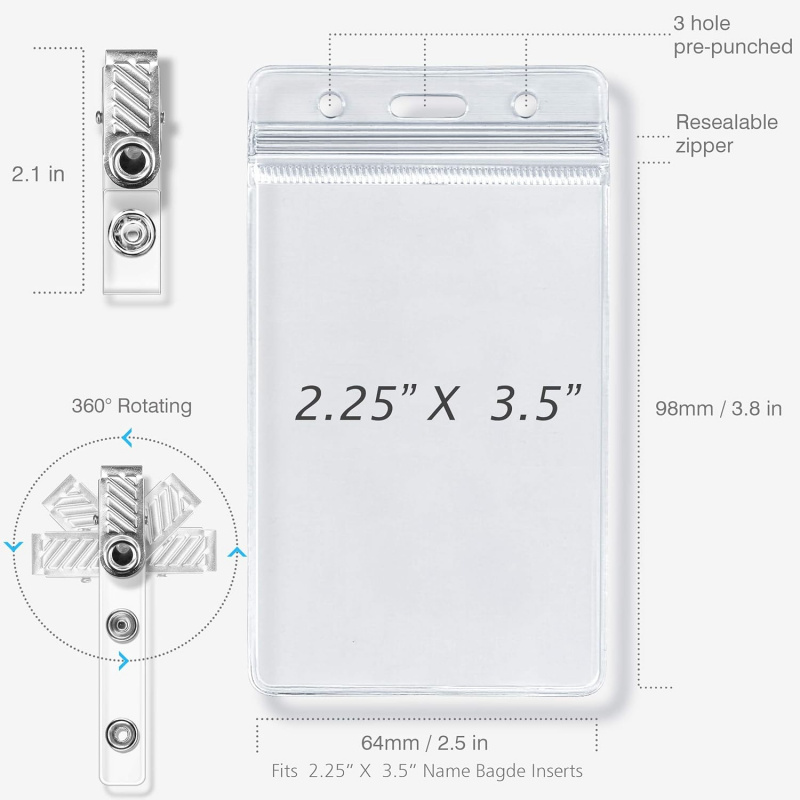 ID card holder with metal badg - Index Card Holder review and price