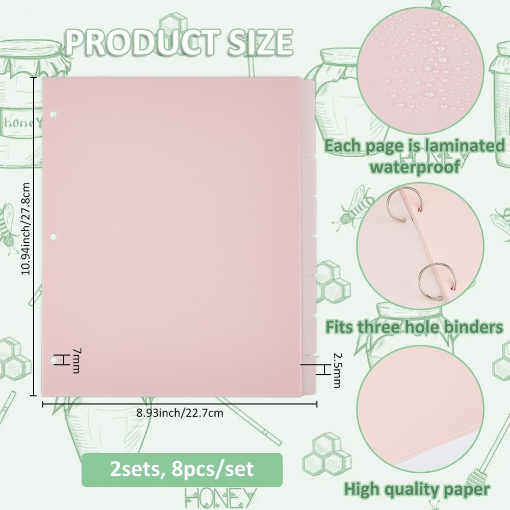 16 Sheets 3 Ring A4 Pink Binde - Tab Divider A4 review and price