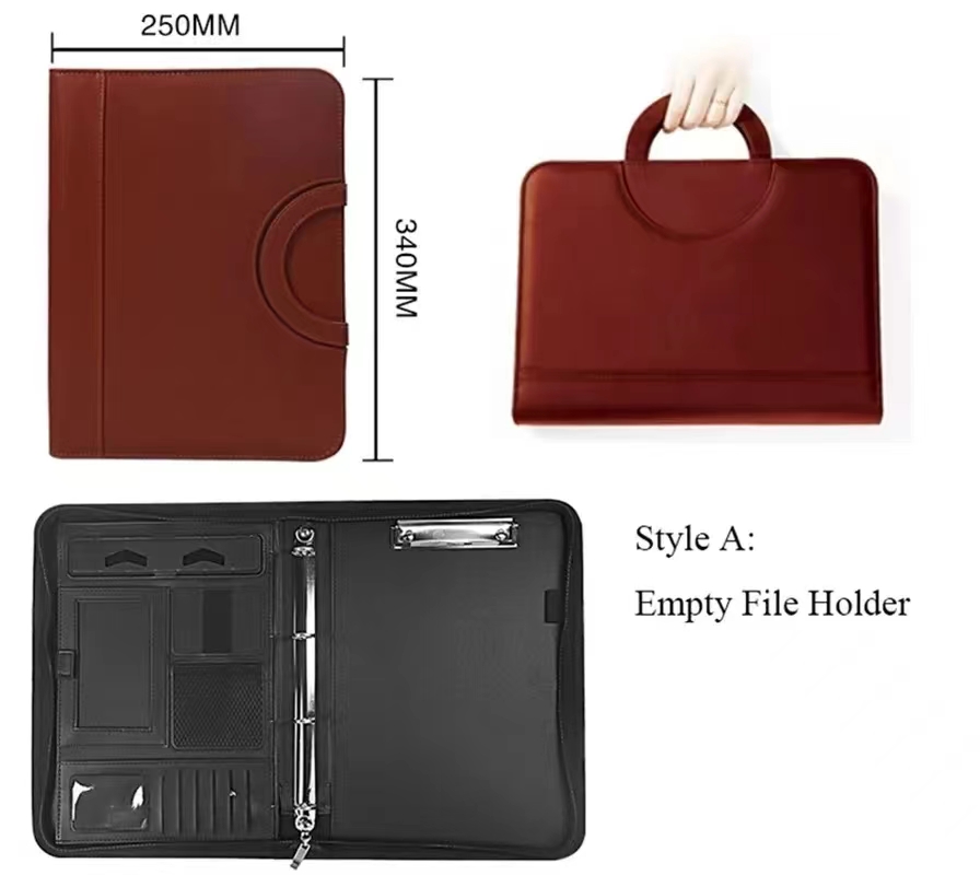 PU leather A4 zipper calculato - Binder A4 Lever review and price