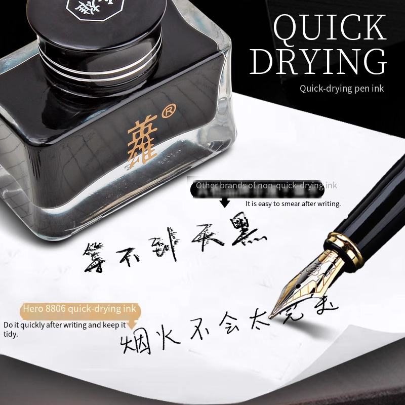Hero 8806 Black Fountain Pen I - Fountain Pen Bottled Ink review and price