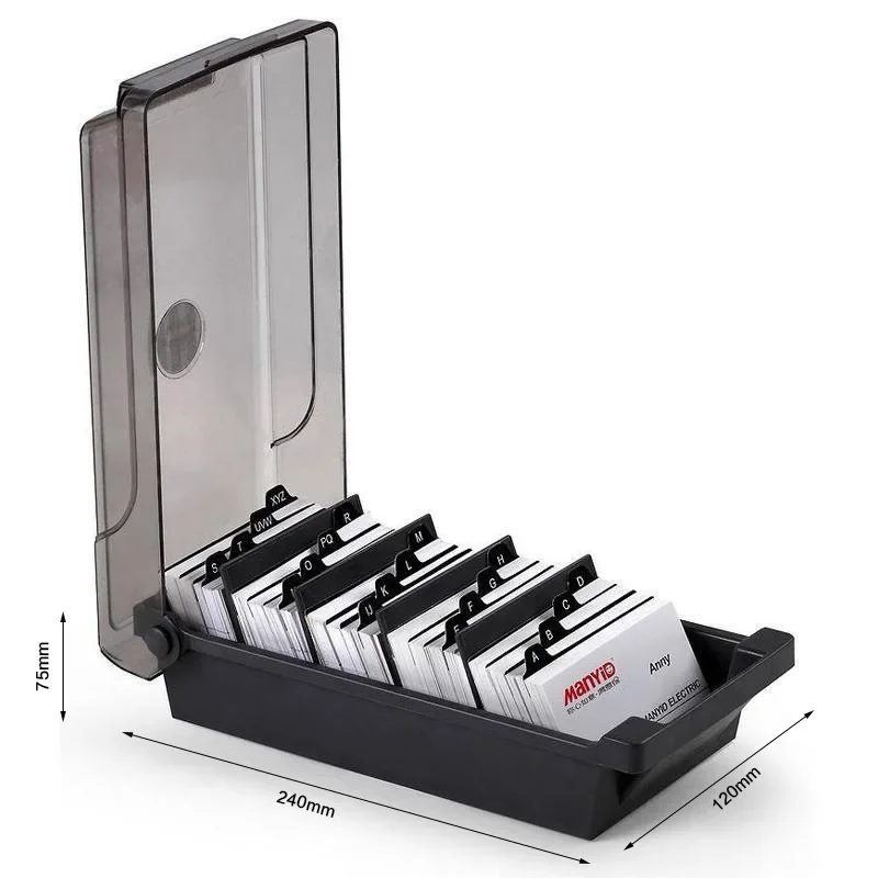 Business Card Holder, Plastic  - Card Index Box review and price
