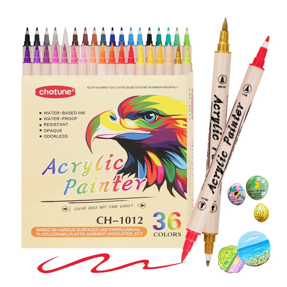 12-36 Colors Acrylic Paint Mar - Correction Pen Fine review and price