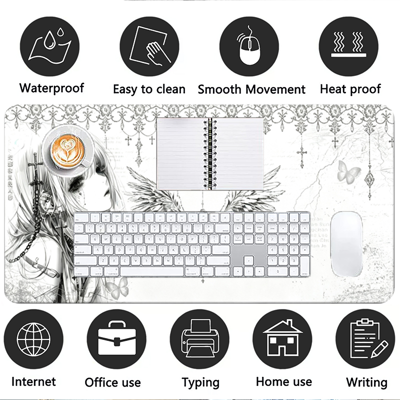 Leather Mousepad Black White A - Leather Desk Pad review and price