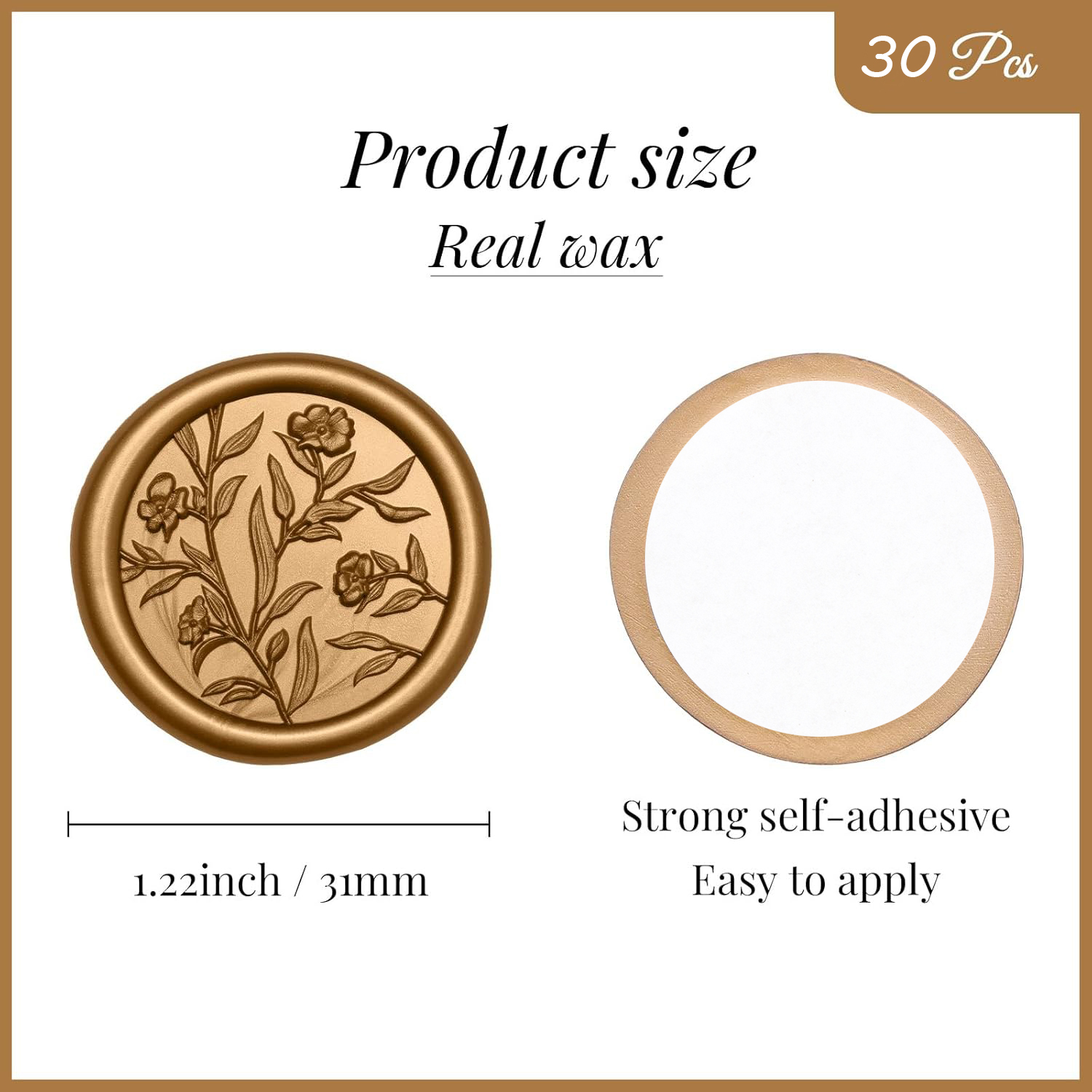 Wax Seal Stickers - 3D Floral  - Wax Seal Stamp Set review and price