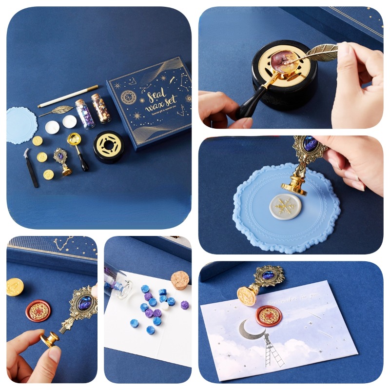 Starry Fire Lacquer Stamp Set  - Wax Seal Stamp Set review and price
