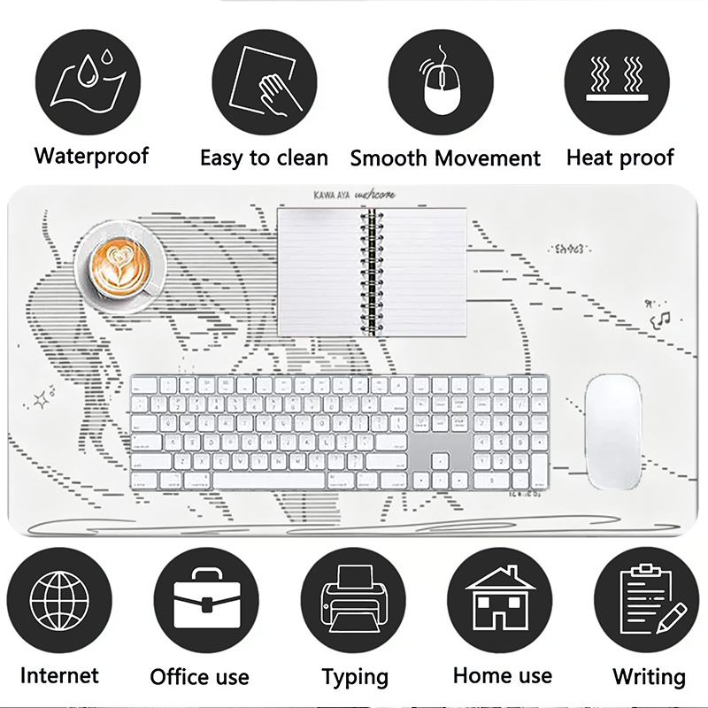 1Pcs Leather Mouse Pad Anime A - Leather Desk Pad review and price